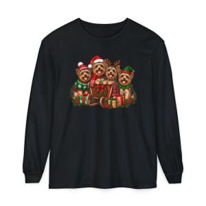 Yorkie Christmas Shirt, Yorkie Mom Gift, Holiday Dog Shirt, Festive Puppy Top, Dog Lover Gift image 13