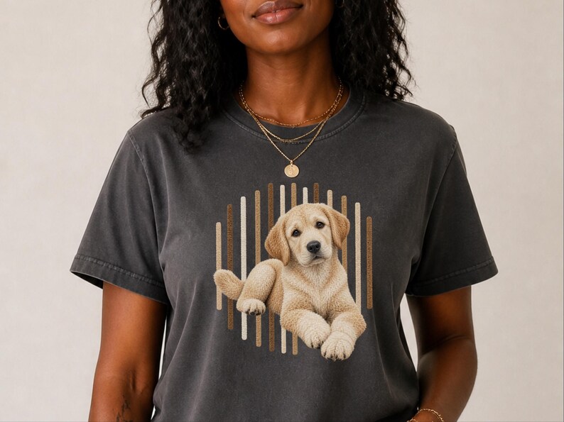Yellow Lab Shirt, Labrador Retriever Gift, Cute Dog Lover Tee, Retriever Owner Present, Puppy Art Shirt image 7