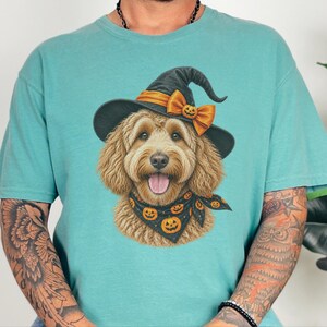 Labradoodle Halloween Shirt, Doodle Mom Gift, Spooky Dog Mom Shirt, Golden Doodle Halloween Tee image 5