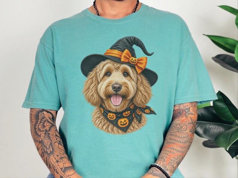 Labradoodle Halloween Shirt, Doodle Mom Gift, Spooky Dog Mom Shirt, Golden Doodle Halloween Tee image 5