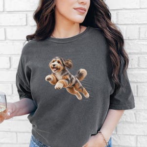 T-shirt Aussiedoodle, Cadeau Aussiedoodle, T-shirt croisé Berger Australien/Caniche, T-shirt Maman Aussiedoodle, Cadeau pour amoureux des chiens Aussiedoodle image 4