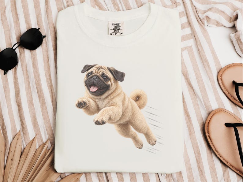 Mops-Shirt, Geschenk für Mops-Liebhaber, Lustiges Mops-T-Shirt, Mops-Mama-Shirt, Geschenk für Mops-Papa, Welpen-Shirt, Niedliches Hunde-T-Shirt mit Grafik Bild 4