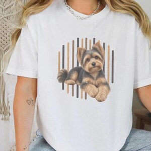 Yorkie Mom Shirt, Yorkie Lover Gift, Yorkshire Terrier Graphic Tee, Cute Puppy T Shirt, Dog Owner Present image 6