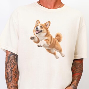 Camiseta con estampado de Corgi, regalo para mamás de Corgi, camiseta de Corgi galés de Pembroke, camiseta para amantes de los perros, camiseta de cachorro de Corgi feliz, regalo para dueños de Corgi imagen 6