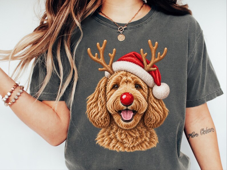 Labradoodle Christmas Shirt, Holiday Dog Sweater, Labradoodle Mom Gift, Christmas Pet Shirt, Doodle Dad Gift Bild 2