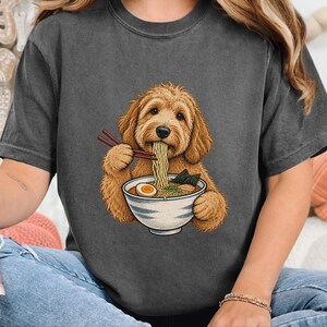 Goldendoodle Shirt, Golden Doodle Gift, Ramen Lover Tee, Japanese Food Shirt, Dog Mom Gift, Foodie Humor T-shirt, Ramen Noodles Japan image 7