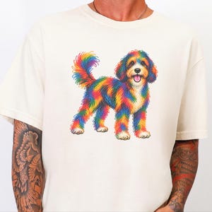 Bernedoodle-Shirt, Geschenkidee für Bernedoodle-Mama, Bunte Hunde-Motive, Doodle-Hunde-T-Shirt, Geschenkidee für Bernedoodle-Besitzer Bild 4