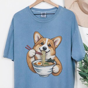 Corgi Shirt, Corgi Lover Gift, Ramen Lover T Shirt, Japanese Food Tee, Corgi Mom Shirt, Dog Humor Shirt image 7