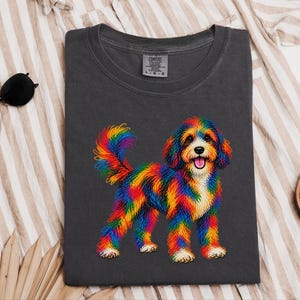 Bernedoodle-Shirt, Geschenkidee für Bernedoodle-Mama, Bunte Hunde-Motive, Doodle-Hunde-T-Shirt, Geschenkidee für Bernedoodle-Besitzer Bild 6