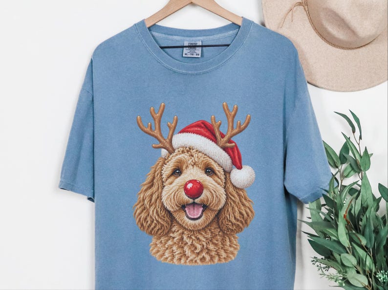 Maglietta natalizia con Cockapoo, regalo di Natale per amanti dei Cockapoo, felpa per cani per le feste, maglietta per la mamma di un Cockapoo, regalo festivo per gli amanti dei cani immagine 6