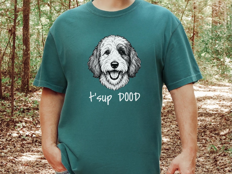 Comfort Colors Sheepadoodle Sweatshirt | T'sup Dood Goldendoodle Sweatshirt | Aussiedoodle Crewneck | Bernedoodle Labradoodle Sheepadoodle image 1