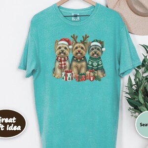 Christmas Yorkie Sweatshirt, Yorkie Mom Gift, Holiday Dog Crewneck, Festive Puppy Jumper, Yorkie Lover Apparel image 8