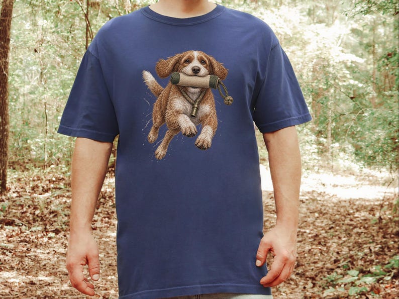 Cavapoo Shirt, Cavapoo Mom Gift, Vintage Hunting Dog Tee, Dog Training Shirt, Sporting Dog Art, Cavapoo Owner Gift image 1