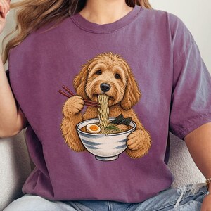 Goldendoodle Shirt, Golden Doodle Gift, Ramen Lover Tee, Japanese Food Shirt, Dog Mom Gift, Foodie Humor T-shirt, Ramen Noodles Japan image 4