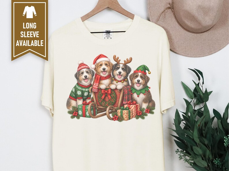 Christmas Aussiedoodle Shirt, Aussiedoodle Mom Gift, Holiday Dog Shirt, Funny Dog Christmas, Aussiedoodle Lover Gift image 4