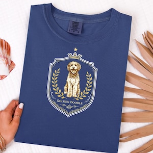 Comfort Colors Doodle Dog Gift, Curly Dog Mom Tee, Goldendoodle Dad Vintage Dog Graphic, Funny Pet Lover Animal Person Shirt, 90s Animal Tee image 1