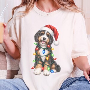 Bernedoodle Christmas Shirt, Christmas Dog Shirt, Bernedoodle Owner Gift, Holiday Dog Lover Tee image 6