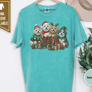 Maltipoo Christmas Shirt, Maltipoo Dog Gift, Festive Santa Puppy Tee, Christmas Dog Lover Shirt, Holiday Dog Sweatshirt image 6