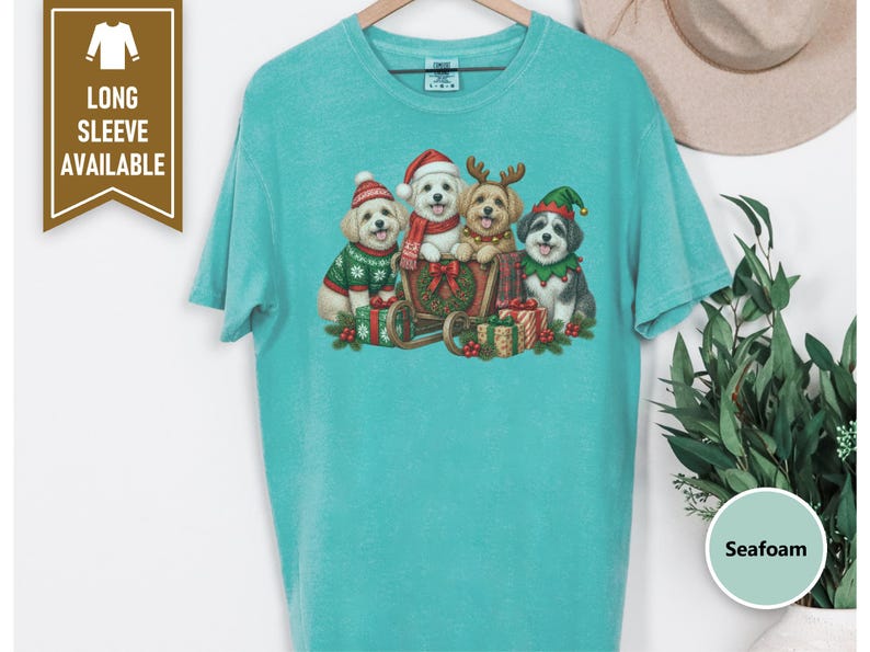 Maltipoo Christmas Shirt, Maltipoo Dog Gift, Festive Santa Puppy Tee, Christmas Dog Lover Shirt, Holiday Dog Sweatshirt image 6