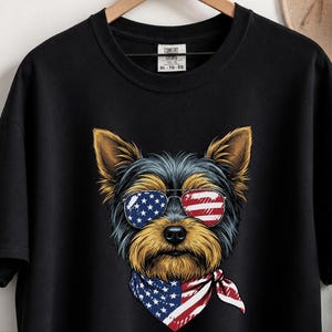 Yorkshire terrier, amerikansk flagga, hund, present, present, present, gåva bild 5