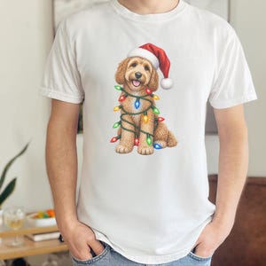 Christmas Cockapoo Shirt, Cockapoo Christmas Gift, Santa Paws Christmas, Holiday Dog Shirt, Cockapoo Dog Lover Gift image 9