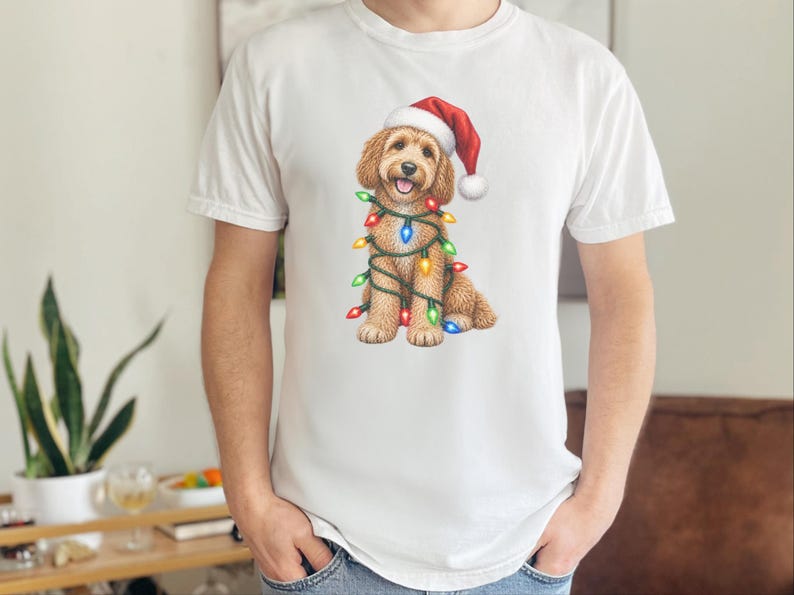 Christmas Cockapoo Shirt, Cockapoo Christmas Gift, Santa Paws Christmas, Holiday Dog Shirt, Cockapoo Dog Lover Gift image 9