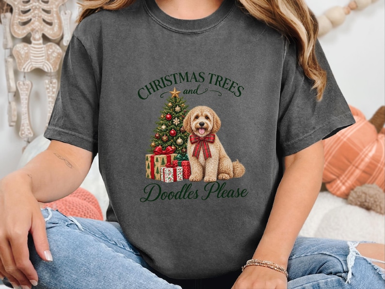 Maltipoo Christmas Shirt, Christmas Dog Lover Gift, Holiday Dog Tee, Doodle Dog Christmas Top, Festive Pet Shirt image 8