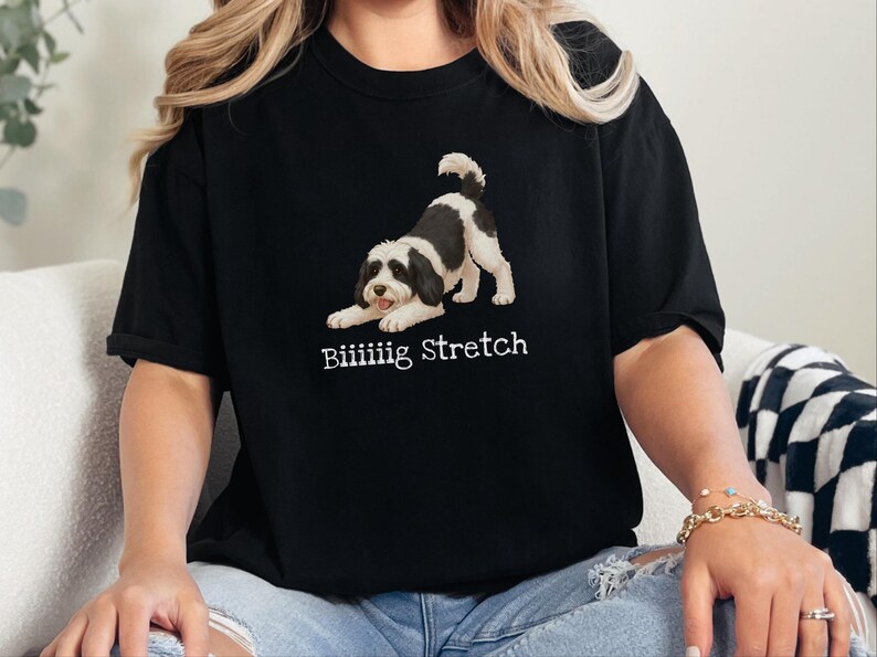 Comfort Colors Sheepadoodle T-shirt, Biiiiig Stretch Dog Tee | Doodle Mama Gift | Doodle Dad Shirt | Funny Dog Lover Present, New Fur Baby image 12