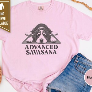 Bernedoodle Shirt, Yoga Teacher Gift, Bernedoodle Mom, Advanced Savasana, Yoga Lover Shirt, Meditation Tshirt, Funny Dog Tee image 9