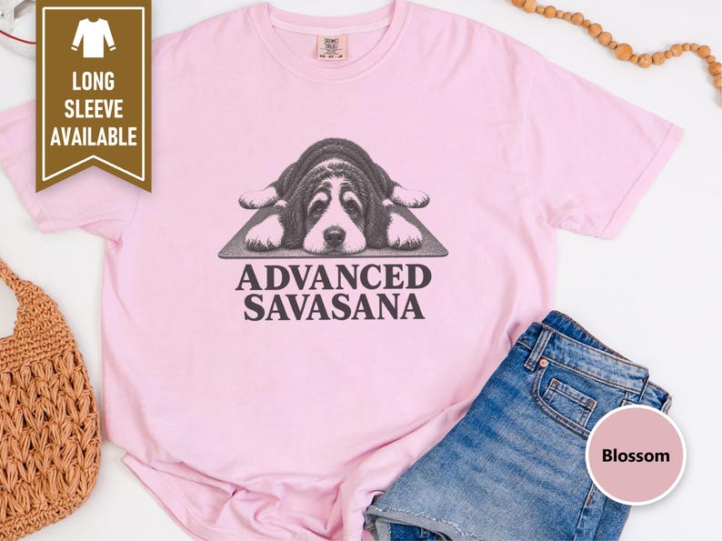 Bernedoodle Shirt, Yoga Teacher Gift, Bernedoodle Mom, Advanced Savasana, Yoga Lover Shirt, Meditation Tshirt, Funny Dog Tee image 9