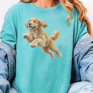 Golden Retriever Shirt, Golden Retriever Dad Gift, Golden Retriever Mom, Dog Zoomies Art, Retriever Lover Gift, Golden Retriever Tee image 2