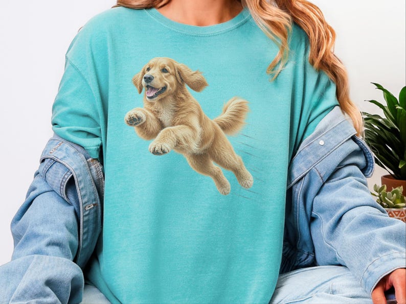 Golden Retriever Shirt, Golden Retriever Dad Gift, Golden Retriever Mom, Dog Zoomies Art, Retriever Lover Gift, Golden Retriever Tee image 2