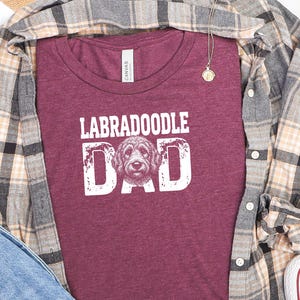 Labradoodle Dog Gift, Funny Labradoodle Dad Shirt, Personalized Pet Owner T-shirt, Vintage Dog Father Life Graphic Tee, Funny Dog Dad Shirt image 3