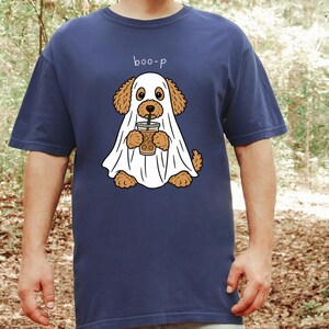 Goldendoodle Halloween Shirt, Ghost Dog Tee, Spooky Puppy Shirt, Dog Lover Gift, Boo P T Shirt image 3