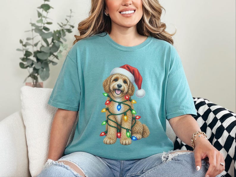 Christmas Cavapoo Shirt, Cavapoo Mom Gift, Holiday Puppy Tee, Cavapoo Christmas Sweatshirt, Dog Christmas Gift image 8