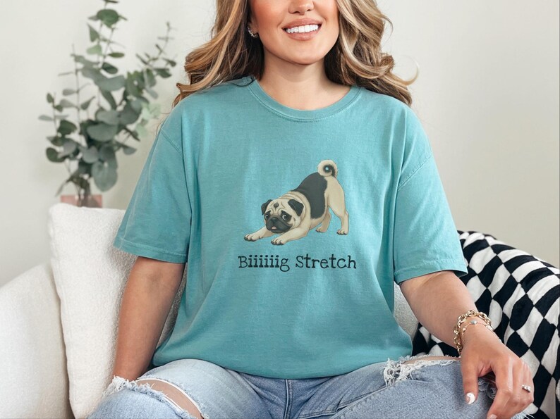 Comfort Colors Funny Pug Tee Biiiiig Stretch, Kawaii Dog Shirt, Fawn Pug Owner Gift, Pet Parent Present, Gifts for Dog Moms and Dads image 8