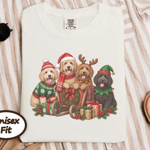 Goldendoodle Christmas Shirt, Holiday Dog Lover Gift, Festive Puppy Sweatshirt, Winter Doodle Tee afbeelding 10