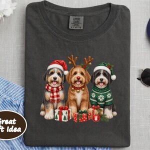 Aussiedoodle Christmas Sweatshirt, Aussiedoodle Gift, Holiday Dog Crewneck, Christmas Dog Sweater, Festive Puppy Lover Shirt image 5
