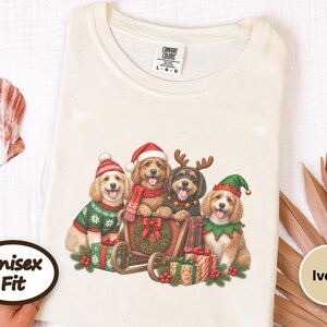 Christmas Cockapoo Shirt, Cockapoo Lover Gift, Holiday Dog Crewneck, Festive Puppy Top, Dog Mom Christmas Gift image 5