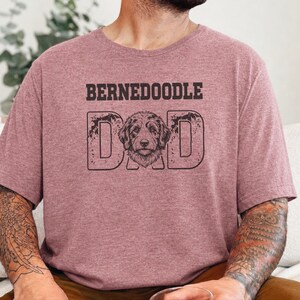 Bernedoodle Dad Dog Graphic Tee, Funny Doodle Lover Gift for Him, New Pet Owner Present, Best Dog Dad Fathers Day Animal Lover T-shirt image 5