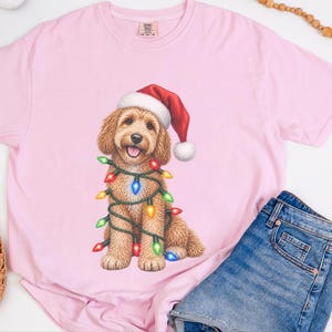 Christmas Cockapoo Shirt, Cockapoo Christmas Gift, Santa Paws Christmas, Holiday Dog Shirt, Cockapoo Dog Lover Gift image 1