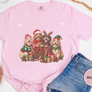 Christmas Cockapoo Shirt, Cockapoo Lover Gift, Holiday Dog Crewneck, Festive Puppy Top, Dog Mom Christmas Gift image 1