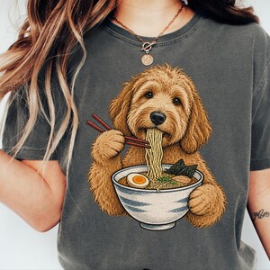 Goldendoodle Shirt, Golden Doodle Gift, Ramen Lover Tee, Japanese Food Shirt, Dog Mom Gift, Foodie Humor T-shirt, Ramen Noodles Japan image 3