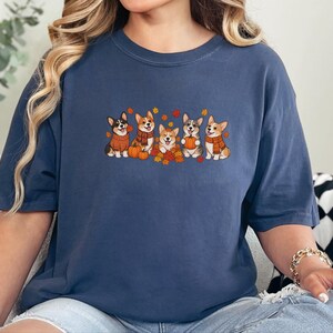 Corgi Autumn Shirt, Fall Corgi Tee, Dog Lover Gift, Corgi Mom Sweatshirt, Pumpkin Patch Shirt, Fall Dog Shirt image 2