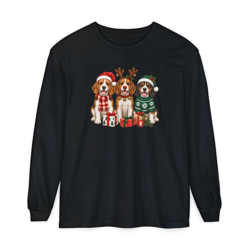 Christmas Beagle Shirt, Beagle Lover Gift, Holiday Dog Sweatshirt, Christmas Puppy Tee, Dog Mom Present image 13