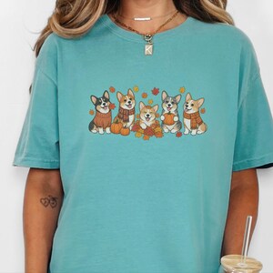 Corgi Autumn Shirt, Fall Corgi Tee, Dog Lover Gift, Corgi Mom Sweatshirt, Pumpkin Patch Shirt, Fall Dog Shirt image 8