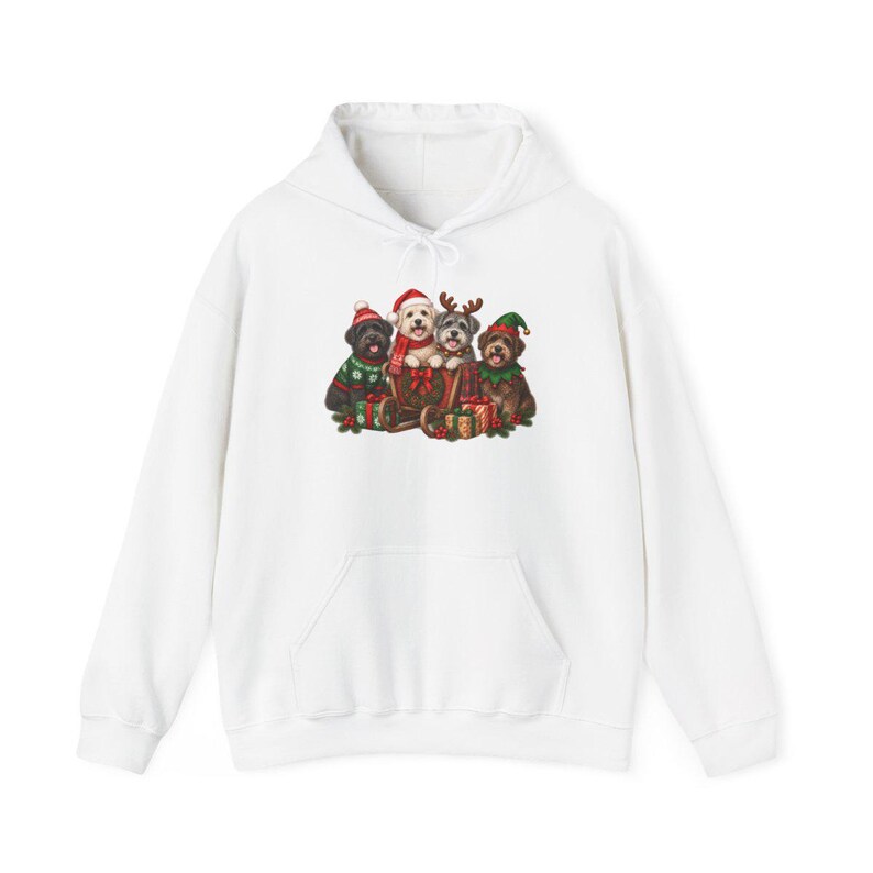 Schnoodle Christmas Shirt, Holiday Dog Lover Gift, Festive Puppy Sweatshirt, Christmas Dog Shirt image 12