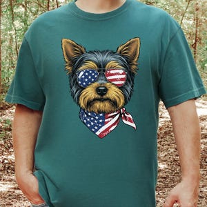 Yorkshire terrier, amerikansk flagga, hund, present, present, present, gåva bild 10