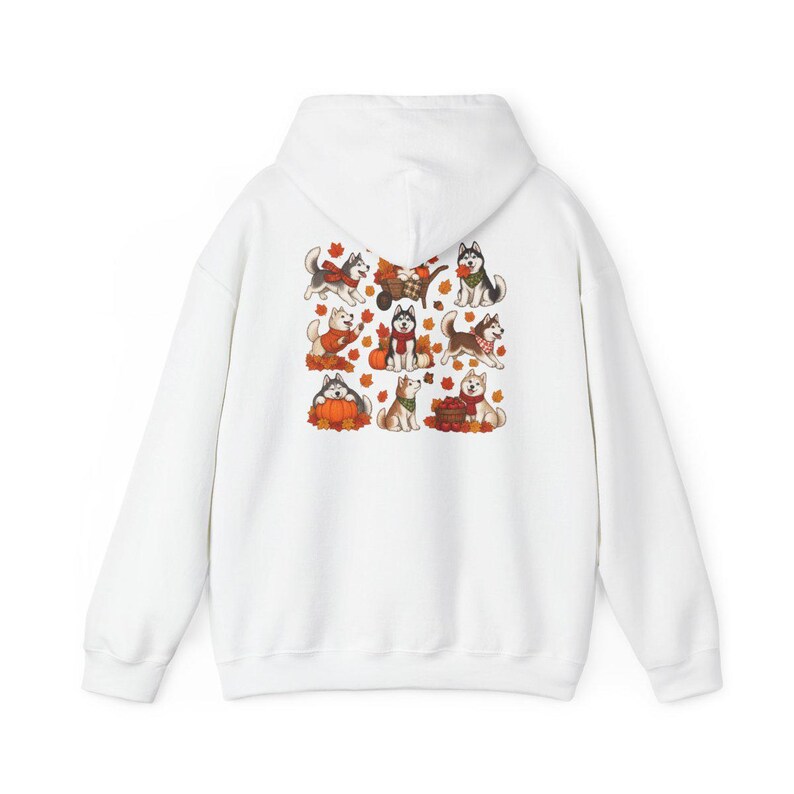 Autumn Husky Shirt, Siberian Husky Dog Gift, Fall Dog Mom Sweatshirt, Cozy Autumn Apparel, Cute Puppy Tee image 12