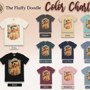 Comfort Colors Iced Coffee Goldendoodle Tee | Funny Cool Dog Shirt | Summer Fashion | Doodle Mom Dad Pet Owner, Iced Coffee Tee image 6